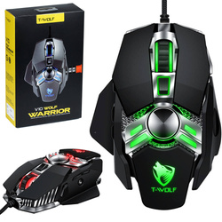 V10 | Gaming computer mouse, wired, optical, USB | RGB LED backlight | 6400DPI, 7 buttons, weights