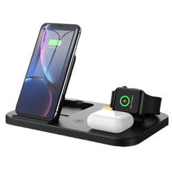 WD-04 | Docking station for Apple iPhone AirPods Watch | 15W wireless charger for phone and headphones | Travel version