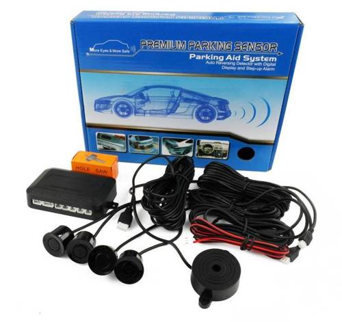 A set of parking sensors and sensors with a buzzer in the selected color