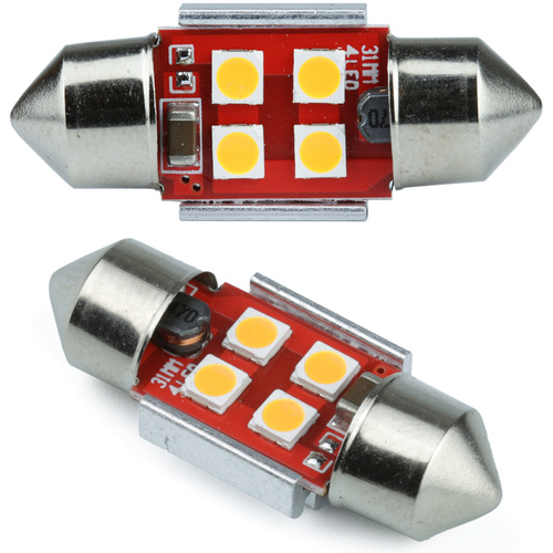LED bulb C5W 4 SMD 3535 CAN BUS orange