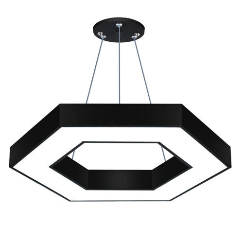 LPL-002 | Hanging LED ceiling lamp 36W | hexagon | aluminum | CCD not blinking | Φ60x6