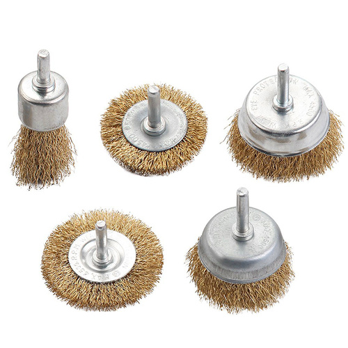 M-5in1 | Set of 5 wire brushes | brass wire