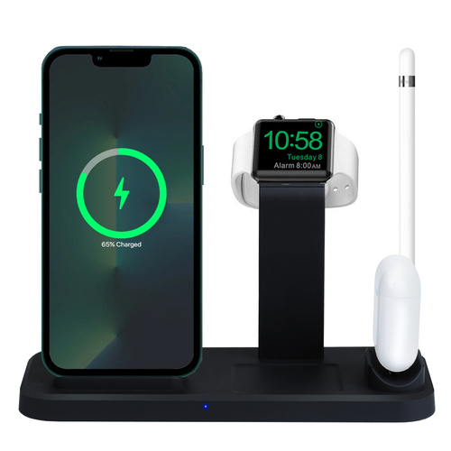 WD-05 | Docking station for Apple iPhone AirPods Watch | 15W Qi charger for the phone | Lightning charger for Airpods