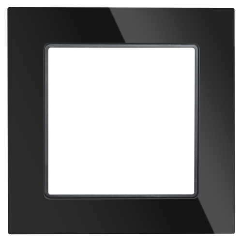 SC80-1 | Einzelrahmen für Einsätze der Serie F60 | Schwarzes gehärtetes Glas