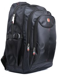 BR11 | Uniwersalny, mocny plecak z komorą na laptopa | 30l, 3 komory, nylon balistyczny 1680D | czarny