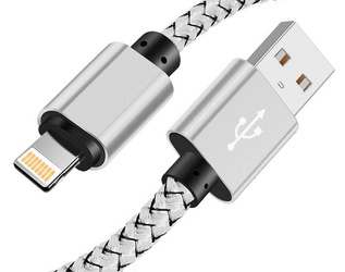 C06 | Lightning (iPhone) 1M | Nylonowy kabel USB do iPhone 11 XS XR X 8 7 6 5S SE