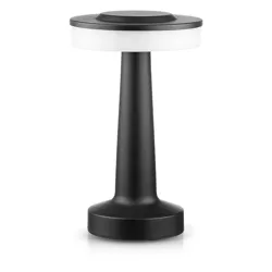 HJA14-BLACK | Bezprzewodowa lampka stołowa | Dotykowa lampka nocna z regulowaną barwą światła | Lampka USB