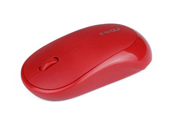 Q18 | Bezprzewodowa, biurowa myszka komputerowa optyczna | 1000 DPI | czerwona