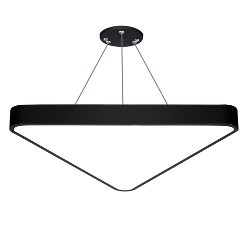 LPL-007 | Lampa sufitowa wisząca LED 60W | trójkątna pełna | aluminium | CCD niemrugająca | Φ80x6