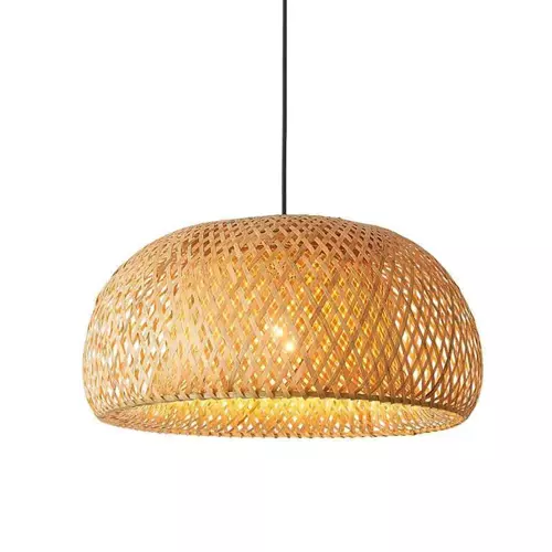Naturalna lampa bambusowa | BOHO Pleciona | 60cm