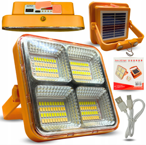 TGD-30W-YELLOW | Lampa robocza solarna | Funkcja powerbanku  | LED