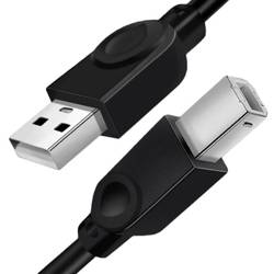 УП-5-5М-Чорний | USB-A - кабель USB-B для принтера, сканера | 5 метрів