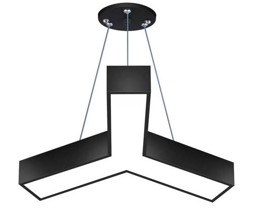 LPL-001 | Підвісний світлодіодний стельовий світильник 20W | Форма Y | алюміній | CCD не блимає | Φ60x10x6