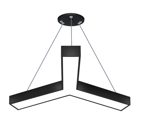 LPL-001 | Підвісний світлодіодний стельовий світильник 30W | Форма Y | алюміній | CCD не блимає | Φ90x10x6
